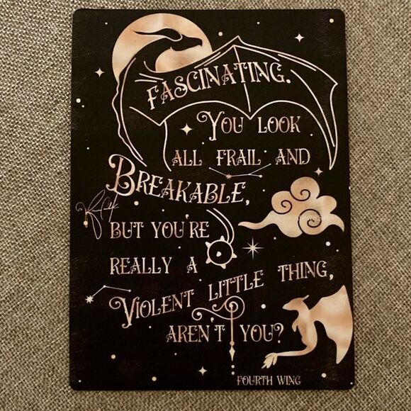 Fourth Wing Rebecca Yarros Quote Magnet - Picture 2 of 3